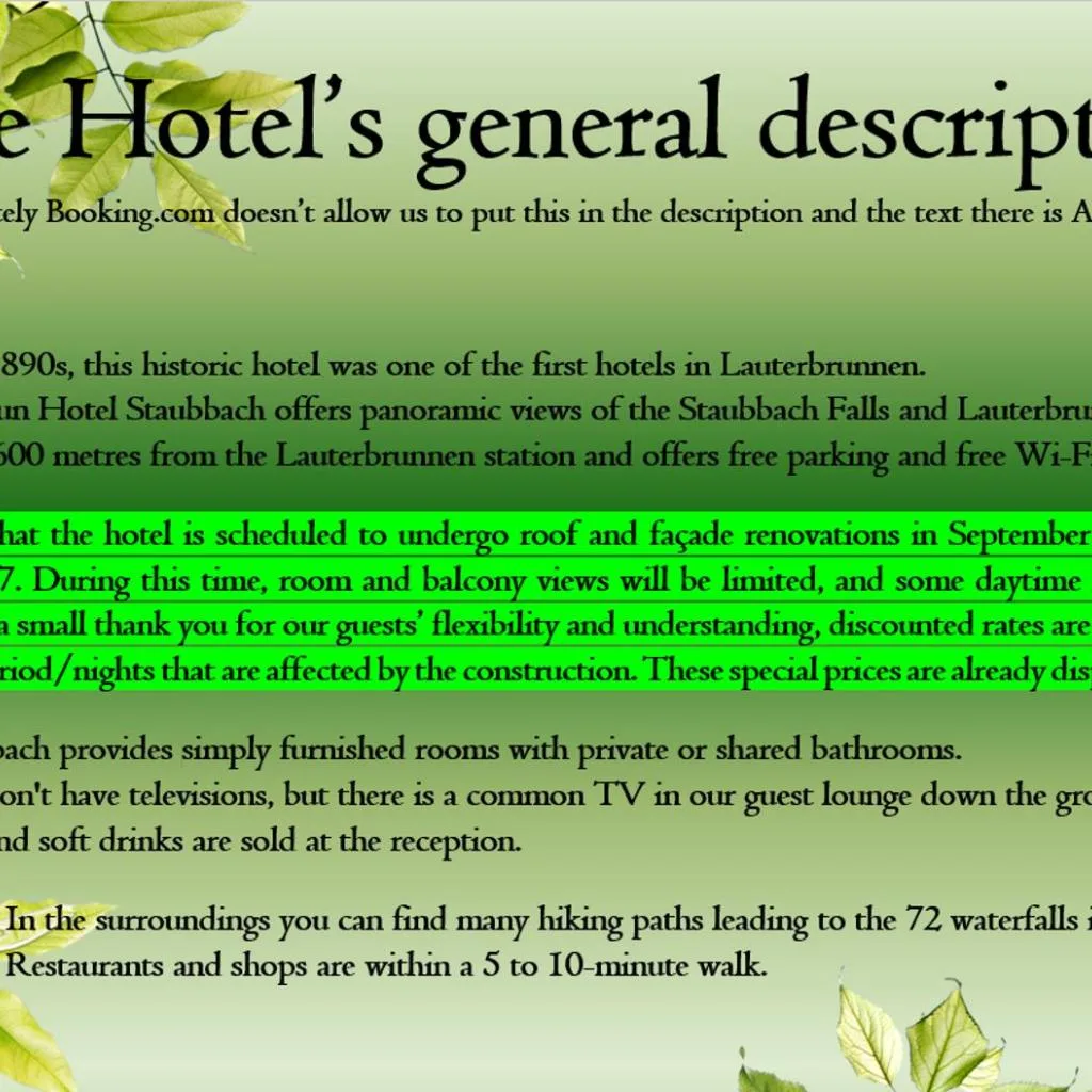 Hotel Staubbach - صورة 3